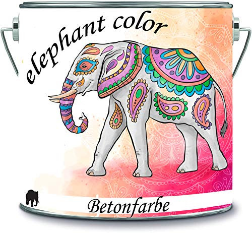 elephant color Peinture pour béton - Peinture de sol - Revêtement de sol pour l'intérieur - Pour carrelage - Sols industriels - Cave - Salon - Résine coulée époxy (gris galet RAL 7032, 15 kg)