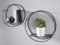 Dekoleidenschaft 2X Wandregal Circle aus Metall, matt-schwarz, Hängeregal im Industrial Design, rund, Schweberegal, Dekoregal, Wanddeko, Gartenregal, Blumenregal, Pflanzenregal, Metallregal
