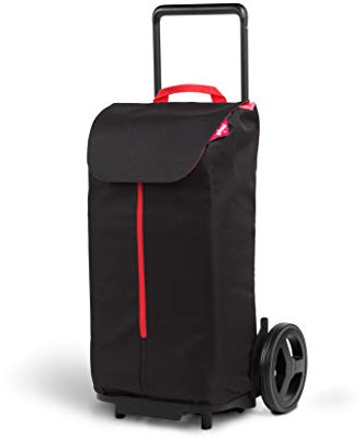 Gimi Komodo | Carrello portaspesa con Zip Frontale | Carrello portaspesa con Grandi Ruote e parafango |capacità di carico 50 l | 45 x 38 x 96 cm