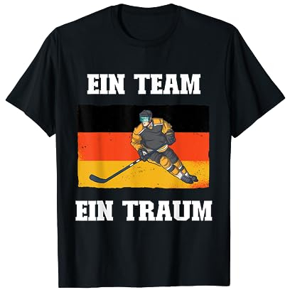 Ein Team Ein Traum Deutschland Flagge Eishockey T-Shirt