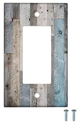 Farmhouse - Cache-plaque murale à bascule en bois rustique décoratif pour interrupteur de prise électrique vintage - Accessoires de cuisine et décoration