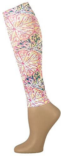 Hocsocx Fleur Rose d'agrumes - Manchons pour Mollets - Hockey Football - sous protège-Tibias - Protection Contre Les éruptions cutanées - Course à Pied et athlétisme