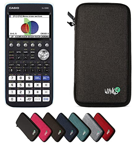 Casio fx-CG50 inklusive Schutztasche von WYNGS in Dunkelgrau - Basic Set
