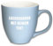 Mahlwerck XL Jumbotasse, selbst gestalten, große Porzellan-Kaffeetasse mit matter Oberfläche, Tasse personalisieren mit Namen, Geschenk, 400-450ml, mit eigener Textgravur, Baby Blue