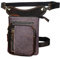 Herren Canvas + Leder Motorrad Reiten Tasche Beinbeutel Beintasche Außenbeintasche Hüfttasche Drop Leg Tasche FB211-6 (X-211-11-Kaffee)
