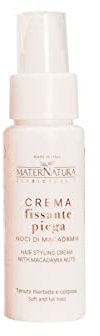 Maternatura, Macadamia-Nuss Haarcreme, Fixiercreme ohne Ausspülen für weichen und voluminösen Halt, Bio-zertifiziert, Made in Italy - 50 ml