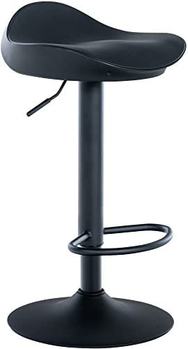 CLP Barhocker Alisson I Höhenverstellbar Mit Fußstütze 360 Grad Drehbar, Farbe:schwarz