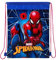 Marvel Spiderman Jungen Kinder Schultasche mit Kordelzug, geeignet für Sport, Schwimmen, Fußball, PE-Kit, Schuhzug, Turnbeutel, mehrfarbig, M