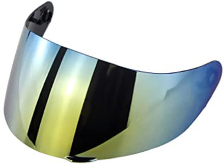 Mulcort Casco Parabrezza Moto Visiera a Lente Integrale per AGV K1 K3SV K5, Gold