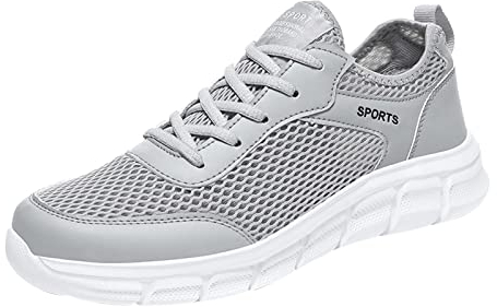 Stivali Estivi Donna Traforati Scarpe Tela Uomo estive bianche Dude Scarpe Uomo estive Stivali Uomo Alti 2023 Sneaker bianche Uomo Grey-3 12.99