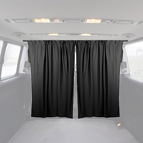OMAC Fahrerhaus Führerhaus Gardinen Sonnenschutz kompatibel mit Dacia Dokker Schwarz 2tlg