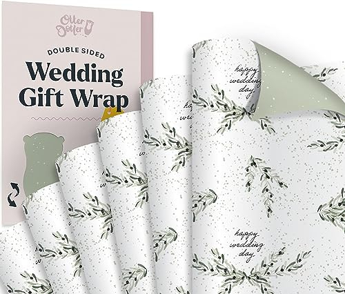 Geschenkpapier für Hochzeiten, 6 Bögen mit Oliive You-Design