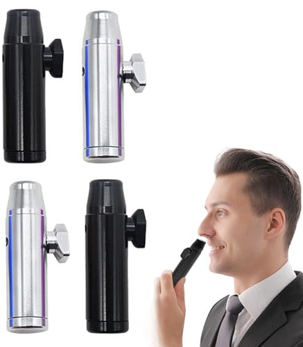lot de 4 distributeurs de tabac à priser portables en alliage d'aluminium,Doseur Distributeur en Aluminium niff Snuff Bottle Bullet,Distributeur de tabac à priser,pour en plein air et en voyage