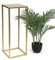 DanDiBo Blumenhocker Metall Gold Eckig Blumenständer Beistelltisch 96506 Blumensäule Modern Pflanzenständer Pflanzenhocker (60 cm)