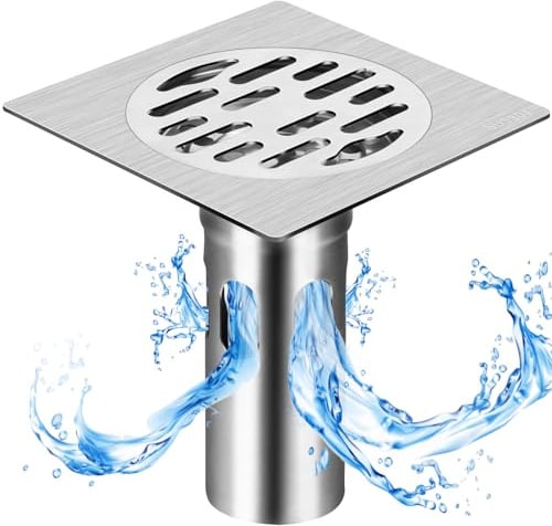 Profiwoab Shower Drain Cover,90mm Shower Drain Cover Replacement,Shower Plughole Cover Keep Shower Clog-Free Cover Cap Plug Hole