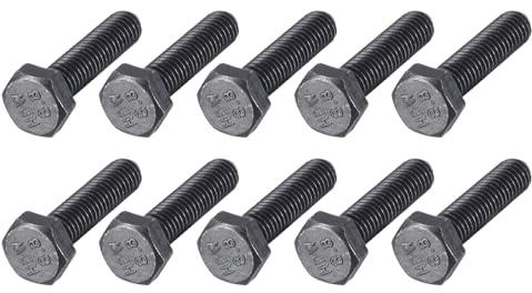 METALLIXITY Sechskantschrauben (M6-1 x 25mm) 25Stk 8.8 Güte Kohlenstoffstahl Schwarz Oxidbeschichtet UNC Grobgewinde Vollgewinde Außensechskant Sechskantkopfschraube Für Möbelreparatur