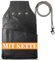 LEDEREX®Kellnertasche für Kellner Geldbörse Echt Leder mit RFID Schutz Kellnerholster für Gastronomie Zubehör Bedienungsgeldbeutel Holster Tasche für Kellner, Kellner gürteltasche mit Kette Shwarz