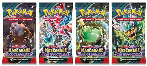 Pokémon JCC - Écarlate et Violet - Pack de Booster Blister Mascarade Crépusculaire (1 Booster aléatoire)