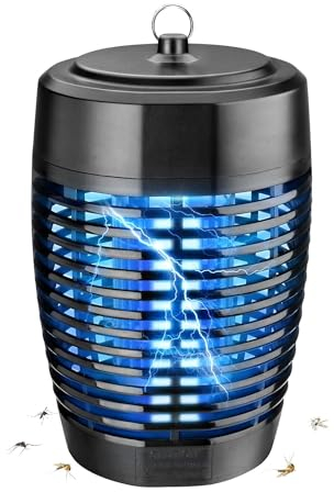 Lámpara Antimosquitos, 13W 1500V Mata Insectos Eléctrico con Cepillo de Limpieza, IPX4 Lámpara Impermeable Trampa Repelente de Mosquitos No Tóxico para el hogar Cocina Jardín Terraza Dormitorio