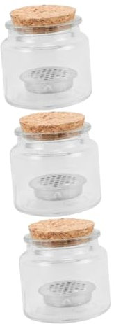 DIYEAH 3st Stiftwaschbecher Maniküre-pinsel, Sauberer Becher Nagelbürsten-waschbecher Maniküre-kunstschale Aquarellpinsel Nagelbecher Mit Deckel Makeup Bürsten Pulver Dappen Dish Hölzern