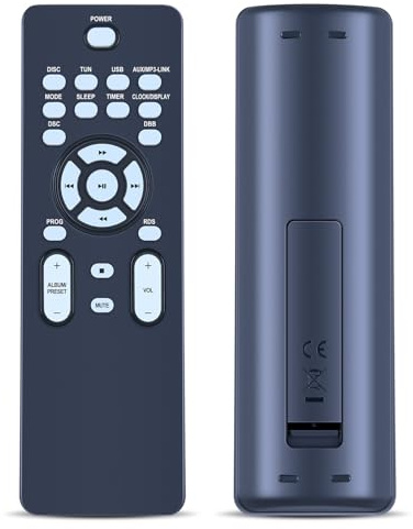 TCNOUMT Mando a distancia universal adecuado para Philips Hi-Fi RC2022405/01 RC2022405/02 MCM355 MCM355/12