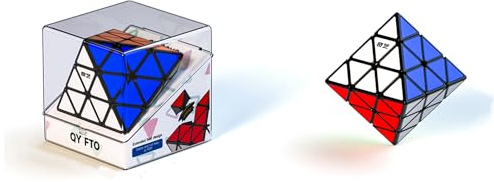 XMDCuber QY Toys FTO Face Turning Octahedron cubo velocità,Speed Cube FTO Octahedron Stickerless Versione (Standard Version)