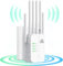 RipetitoreWiFi, AmplificatoreWiFi, extenderWiFi 6 antenne Amplificatore, 2 porte LAN WiFi, 1200 metri quadrati di area di copertura, potente ripetitore WiFi per la casa e l'ufficio e la casa
