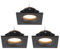 HCFEI LED Einbaustrahler Set eckig - schwarz 5 Watt dimmbar 230V flach blendfrei – Einbauleuchte Ø 68mm Bohrloch – Einbau-Spot Decken-Strahler Deckeneinbaustrahler (3er set - Warmweiß)