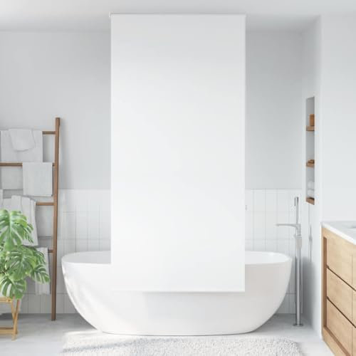 vidaXL Duschrollo 90x240 cm Stoffbreite 86 cm, Duschvorhang, Badewannenvorhang, Seitenzugrollo, Dusche Rollo, Badewannenrollo, Duschvorhang-Rollo