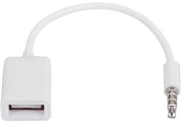 Générique Câble Jack 3,5 mm - 4 Pôles Mâle vers USB Femelle - AUX Câble Adaptateur Convertisseur De Câble Audio pour Appareils avec Prise Audio AUX