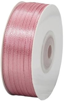 100 Yards/Rolle 3 MM Satinbänder DIY Handwerk Handgemachte Geschenkverpackung for Weihnachten Hochzeit Geburtstag Party Dekorationen Zubehör(75-Bean Pink)