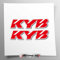 Kit adesivi compatibile con forcelle KYB | adesivi per moto forcella | Vinile Adesivo FACILE APPLICAZIONE Stampa UV | Stickersland® (Rosso Stampa V2)