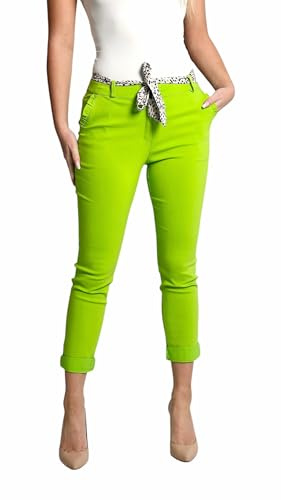 Mississhop Female Damen Stretch Klassische Chino Hose (Mod. 366) limettengrün XXL