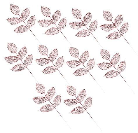 Vaguelly 10stücke Teiliges Weihnachtsdekoration Mit Künstlichen Rosenblättern Roségold Für Weihnachtskränze Baumverzierung Und Festliche Arrangements