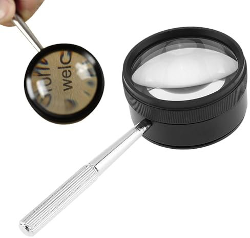 Münzvergrößerungsglas - 35 -fache Vergrößerungsglas | 50 mm hohe Vergrößerung Handheld -Lupe für Lesen, Schmuck, Handwerk, Inspektion, Wissenschaftsminiaturmikroskop geeignet