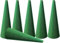 Styropor Kegel Ø 8 cm Höhe 24 cm 6 Stück,Steckschwamm für Blumen,Steckmasse zum Basteln | Steckmoos | für Kunstblumen und Frischblumen (Grün)
