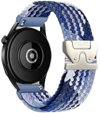 18 20 22 mm Nylon-Elastikarmband for Huawei Wacth GT5 GT4 Pro Armband for Samsung Watch7/6/5 40 mm 44 mm Quick-Fit-Armband(Blueberry color,20mm)