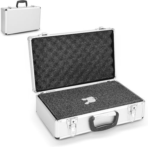 JF HOME BLISS Large Aluminium Flight Case 400x240x125mm Waterproof Camera Storage Box with Key
