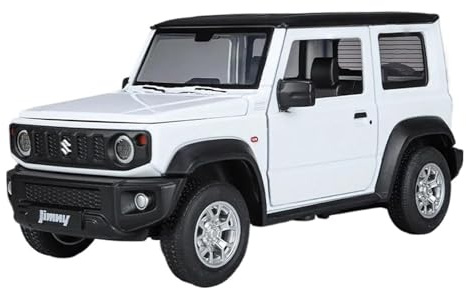 EMRGAZQD Motorfahrzeuge Replika Auto 1:24 for Suzuki Jimny SUV Legierung Automodell Druckguss Metall Geländewagen Automodell Simulation Sammlung Originalgetreue Nachbildung(White)