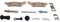 Pastiglie freno Kit freno anteriore e posteriore for moto BREMBO KTM EXC SX HUSQVARNA FE FC TC TX TE Pinza Vite Molla Pastiglie Freno Pompa Freno Riparazione(Rear Repair Kit)