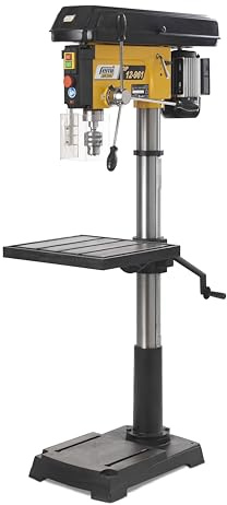 FEMI JOB LINE FM12-961PLUS - Trapano a Colonna 20mm - Motore 1100W - 12 Velocità 200-1990rpm - Tavolo Inclinabile 475x425mm - Mandrino Automatico e Morsa Inclusa