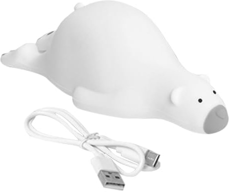 Veilleuse en forme d'ours – 3 niveaux en silicone – Lampe rechargeable par USB pour chambre à coucher, salle de bain, maison, table de chevet, couloir, toilettes, école, quotidien, crèche, bureau