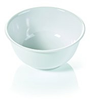 Unbekannt 6 x bruchfeste weiße Dessert-Schale Ø 12,5 cm x 7 cm, Müsli-Schale/Salat-Schale, Camping-Geschirr aus hochwertigem Melamin Kunststoff