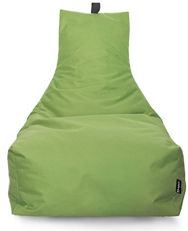 Lounge Sitzsack Liege Beanbag 32 Farben wählbar 90cm(Ø) Rückenlehne Bodenkissen Indoor Outdoor Sitzsäcke Gaming Kinder Bean Bag Erwachsene Riesensitzsack gefüllter Sessel(Lime)