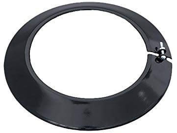 S & M 485213 Coperchio smaltato nero 900 °c-ø 150 mm-Rosetón per tubi di stufe e caminetti