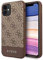 Guess Hülle Glitter 4G Stripe Collection für iPhone 11, braun