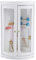 Zerodis 1:12 Dollhouse Shower Room, Doll House Bathroom Miniature Wooden Shower Room for Dollhouse