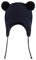 LANGZHEN Nette Pom Pom Babys Winter Hut Infant Earflap Strick Warme Kappe Für Jungen Mädchen Kleinkind Kids Fleece Gefütterte Mütze (Classic -Navy, 0-6 Monate)