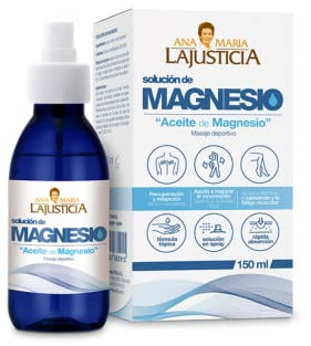 Ana Maria Lajusticia – Aceite de Magnesio – 150 ml. comprimidos articulaciones fuertes y piel tersa. Relajación y Recuperación Muscular. Apto para veganos.