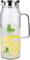 BOTTLE BOTTLE Glaskrug mit Deckel und Griff, 1500 ml, Wasserkrug für Eistee und hausgemachten Saft, hitzebeständige Borosilikatglaskaraffe für heißes/kaltes Wasser